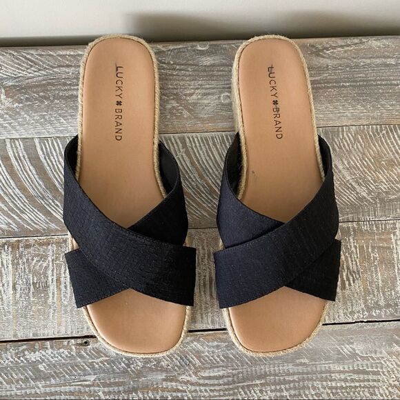 NWOB-LUCKY Brand-Gayte Criss Cross Platform Sandal’s (Size:9M) - Picture 5 of 8